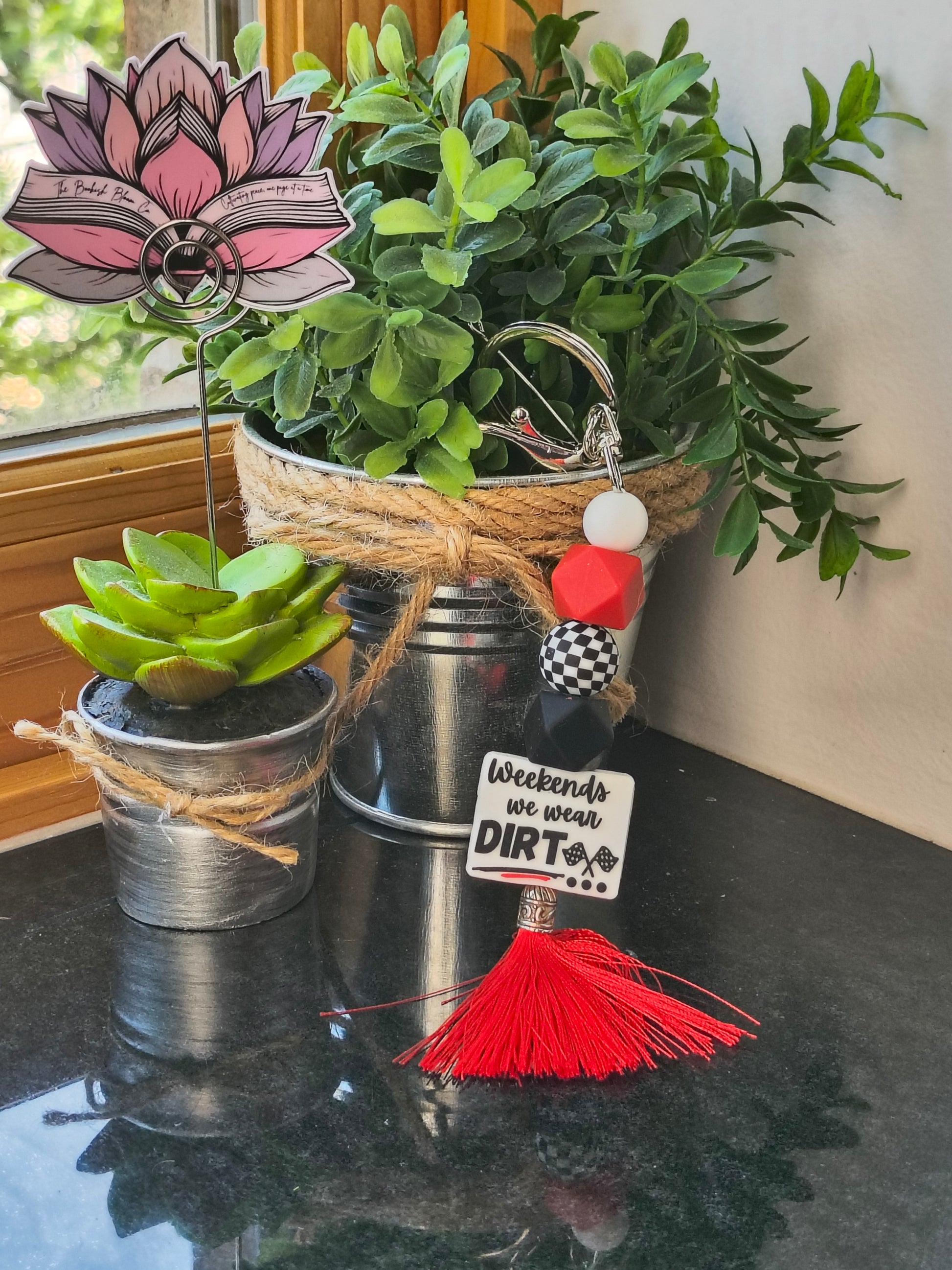 We Wear Dirt Keychain